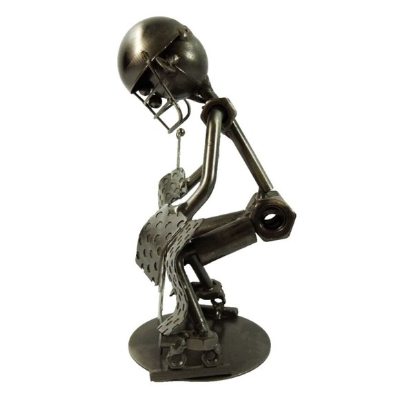 Hockey Goalie Scrap Metal Art Sculpture - Picture 5 of 9